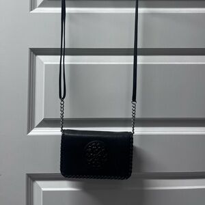 Brighton Black Crossbody Bag with Chain Detail